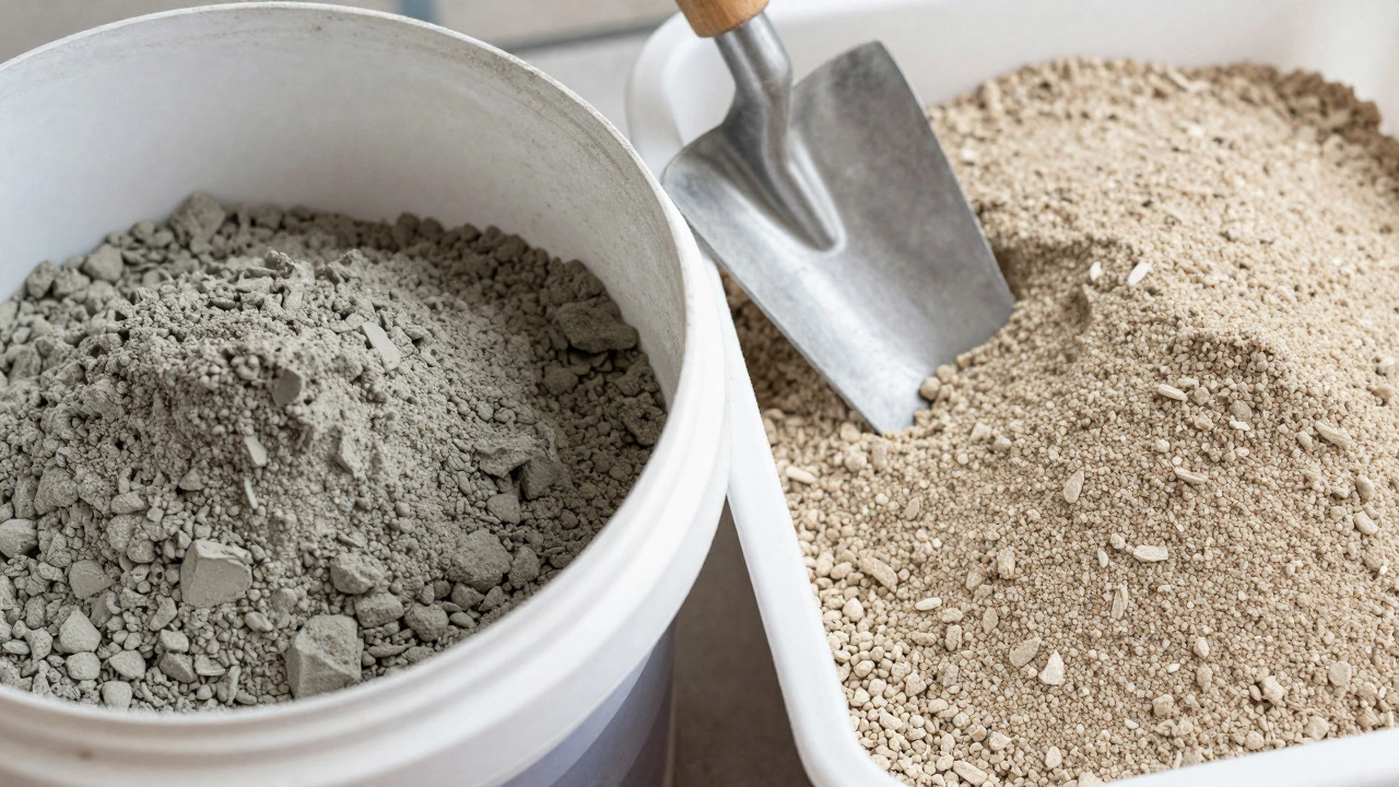 Цемент и песок для приготовления раствора