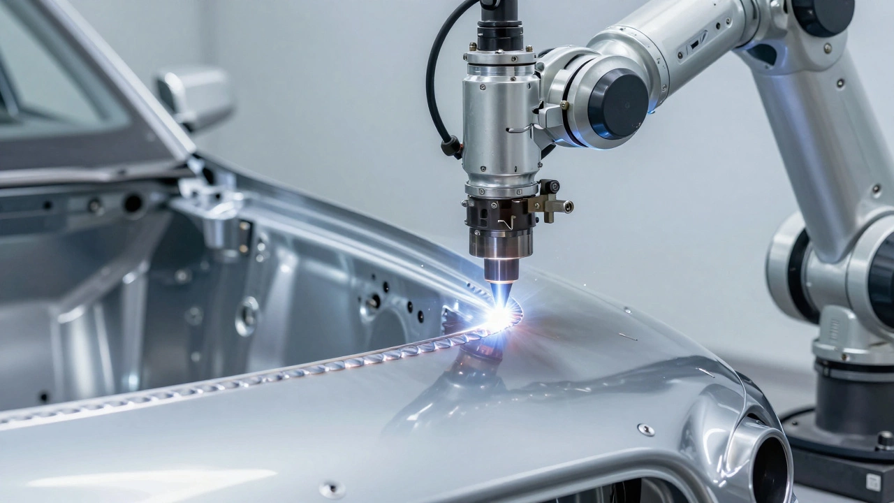 Сварка кузовной детали автомобиля полуавтоматом с чешуйчатым швом